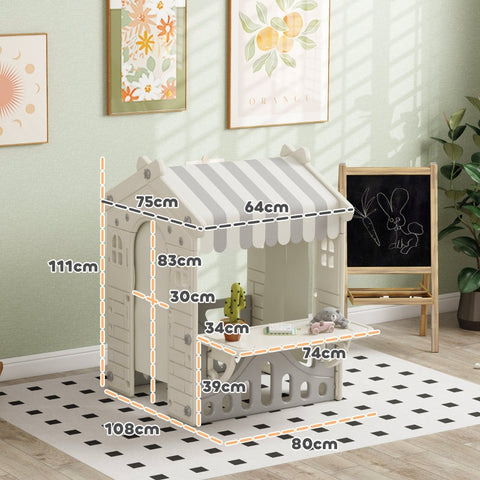Rootz Kids Playhouse - Children's Play Tent - Indoor Playhouse - HDPE Material - 108cm x 80cm x 111cm