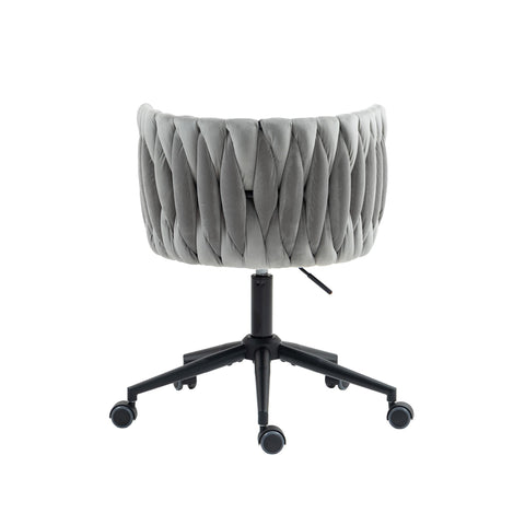 Rootz Velvety Soft Office Chair - Ergonomic Desk Chair - 360° Rotatable Swivel Chair - Height Adjustable - 56cm x 52cm x 73cm