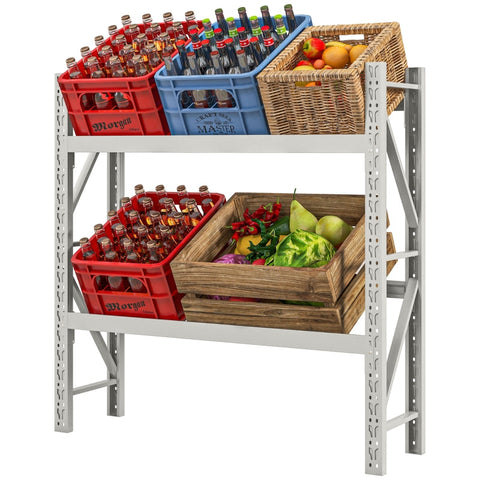 Rootz Beverage Crate Organizer - Drink Crate Stand - Drink Storage Rack - Space-Saving - Sturdy Steel - 110cm x 30cm x 110cm