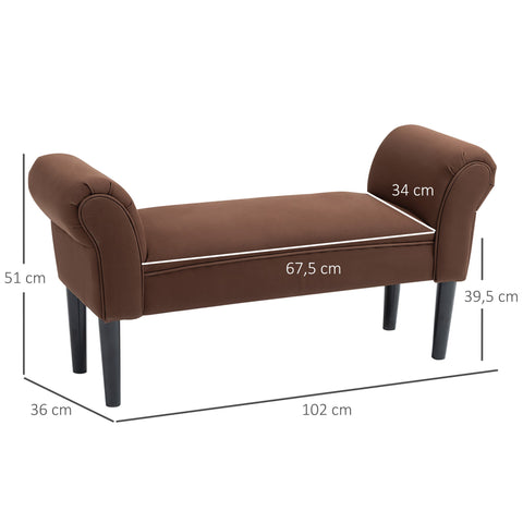Rootz Contemporary Bank Bench - Stylish Seating - Modern Armchair - Optimal Comfort - 102l x 36b x 51h cm