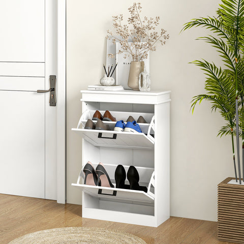 Rootz Shoe Cabinet - Storage Cupboard - Shoe Organizer - Adjustable Shelves - Space Efficiency - 54cm x 24cm x 82.5cm