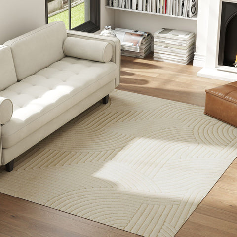 Rootz Machine-Woven Carpet - Area Rug - Slip-Resistant Mat - Luxurious Comfort - Brown - 230cm x 160cm x 1.7cm
