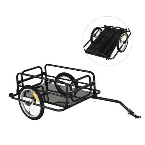 Rootz Bicycle Trailer - Cargo Trailer - Heavy-Duty Transport - Enhanced Safety - Durable Construction - Superior Stability - 139cm x 71.5cm x 49cm - Steel Frame & Plastic Base