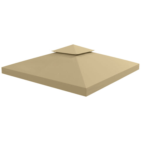 Rootz Pavilion Shade Sail - Sunshade Canopy - Gazebo Cover - Durable & UV Resistant - 3m x 3m - High Density Polyester 180gsm - Brown