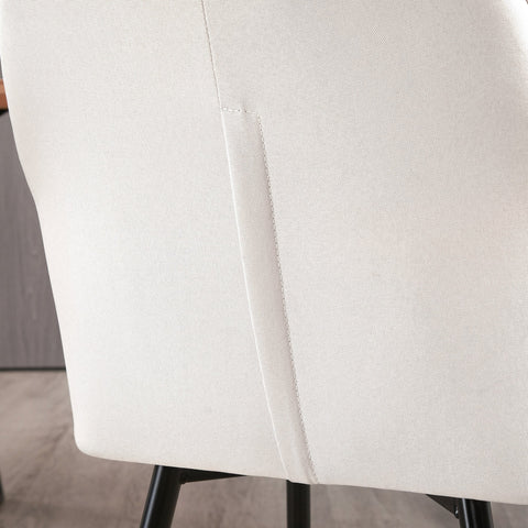 Rootz Dining Room Chairs Set - Visitor Chairs - Scandinavian Design - Ergonomic Comfort - 59.5cm x 56.5cm x 81cm - White