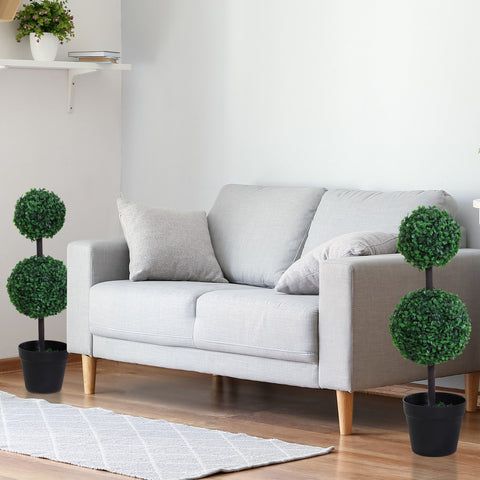 Rootz Set of 2 Artificial Plants - Faux Plant - Fake Tree - Zero Maintenance Greenery - 23cm x 67cm - Perfect Indoor Decor