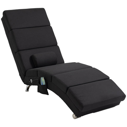 Rootz Ergonomic Massage Chair - Relaxation Chair - Deck Chair - Heating Function - 56 x 168 x 84 cm - Remote Control Included