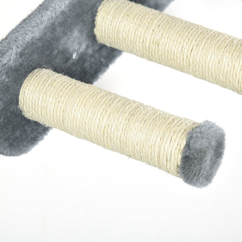 Rootz Cat Climbing Wall Set - Cat Tree - Scratching Post - Sturdy Chipboard - Promotes Health - 40cm x 28cm x 73cm