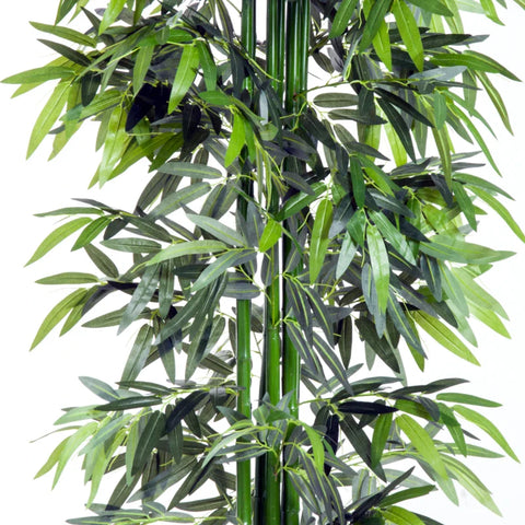 Rootz Artificial Plant - Artificial Bamboo - Artificial Bamboo Tree Plant - Home - Office - Green + Black - 20cm x 20cm x 180cm
