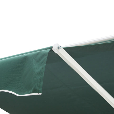 Rootz Double Desk Sail - Retractable Sunshade - Awning Shelter - Waterproof Metal & Polyester - 3m x 2.95m x 2.6m