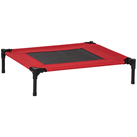 Rootz Raised Dog Bed - Elevated Pet Bed - Cooling Dog Cot - Micro-Perforated Fabric - 76 x 61 x 18 cm