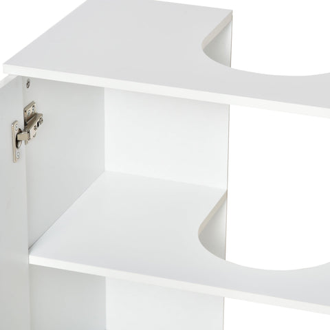 Rootz Bathroom Base Cabinet - Vanity Unit - Chic Style - Space Saver - MDF 60L x 30W x 60.5H cm White, Brown