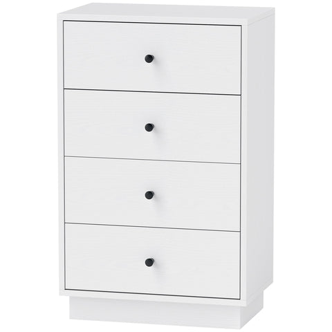 Rootz White Chest of Drawers - Sideboard - Wooden Material - Modern Style - Space Efficient Storage - 47cm x 29cm x 75cm