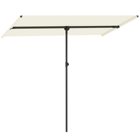 Rootz Parasol - Rotating Sunshade - Adjustable Garden Screen - UV Protection UPF 50+ - 150x205cm White and Black