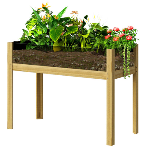 Rootz Raised Garden Bed - Plant Box - Flower Planter - Optimal Drainage - 110 x 50 x 80 cm