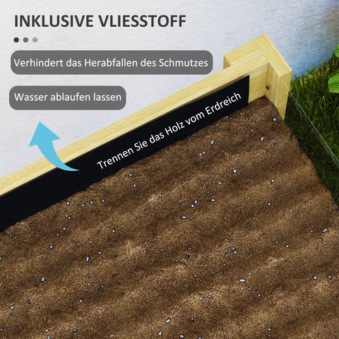 Rootz Raised Garden Bed - Plant Box - Flower Planter - Optimal Drainage - 110 x 50 x 80 cm