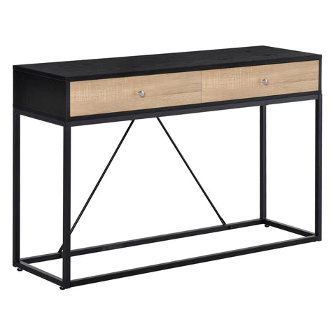 Rootz Console Table - Entrance Table - Sofa Table - Modern Design - 2 Drawers - Metal Frame - 120 x 35 x 75 cm