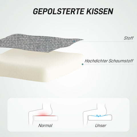 Rootz Armless Office Chair - Padded Desk Chair - Adjustable Rolling Seat - Ultimate Comfort - 47cm x 60cm x 79-89cm