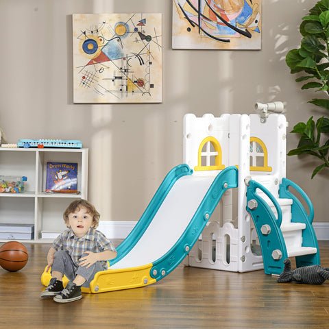 Rootz Children's Slide 4-in-1 - Toddler Slide - Playset with Basketball Basket & Telescope - Safe & Multifunctional - 70cm x 177cm x 92cm