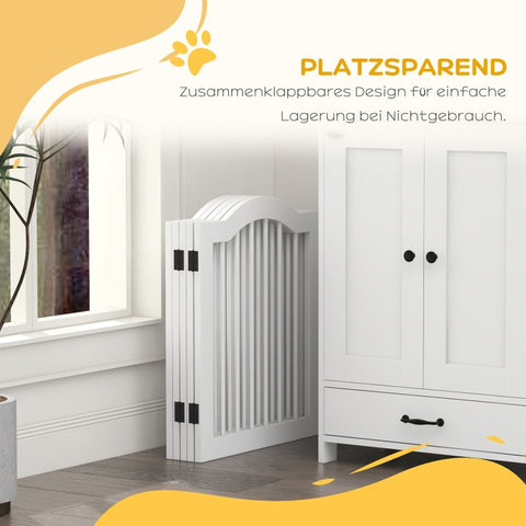 Rootz Dog Barrier - Wooden Pet Gate - Room Divider - Solid Wood and MDF - Adjustable Panels - Space-Saving - 254.5cm x 29.5cm x 61cm