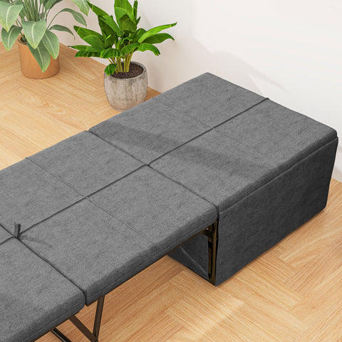 Rootz Folding Bed with Mattress - Rollaway Bed - Guest Bed - Soft Mattress - 190 x 69 x 38.5 cm