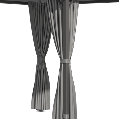 Rootz Garden Pavilion - Aluminum Structure - Polycarbonate Roof - Waterproof UV Protection - 305cm x 305cm x 270cm