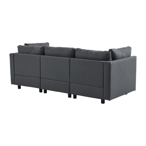 Rootz Modern 3 Seat Corner Sofa - Comfortable Couch - Ergonomic Sofa - Back Support - 220L x 157P x 81H cm