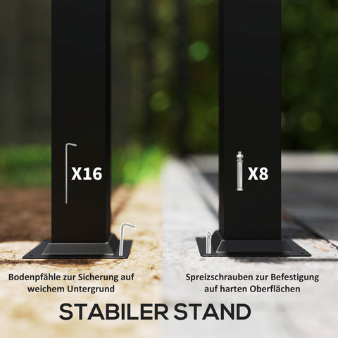 Rootz Garden Pavilion - Gazebo - Outdoor Tent - UV20+ Protection - 3.95m x 3.3m x 2.94m