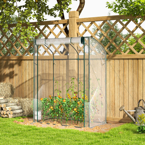 Rootz Greenhouse with Door - Arched Roof Garden Crate - Plant Protector - Weather-resistant - 128cm x 70cm x 170cm