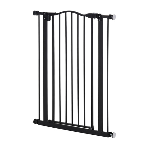 Rootz Dog Gate - Extendable Pet Gate - Safety Barrier - Double Locking - 74-80cm Width - Black