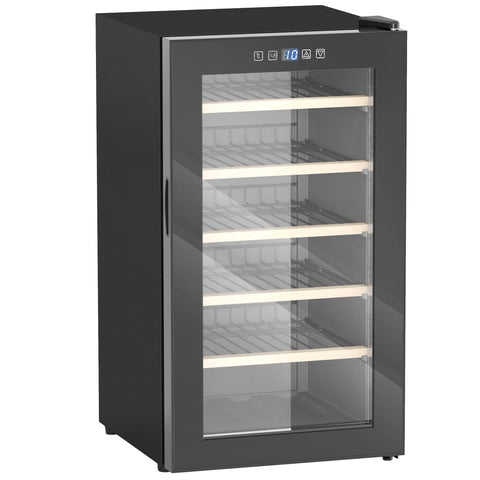 Rootz Wine Refrigerator - Beverage Fridge - Wine Cooler - LED Display - 45.1x53.8x79.8cm - 41 Bottle Capacity