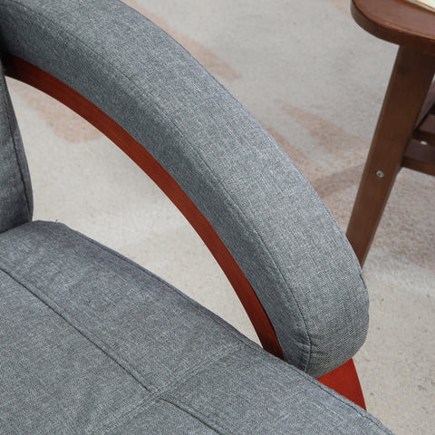 Rootz Reclining Chair - Lounge Chair - Recliner Chair - 360° Swivel - 68cm x 86cm x 100cm - Grey