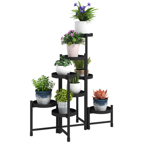 Rootz 8 Level Indoor Plant Stand - Plant Shelf - Plant Frame - Illuminates Room - 75cm x 49cm x 82cm