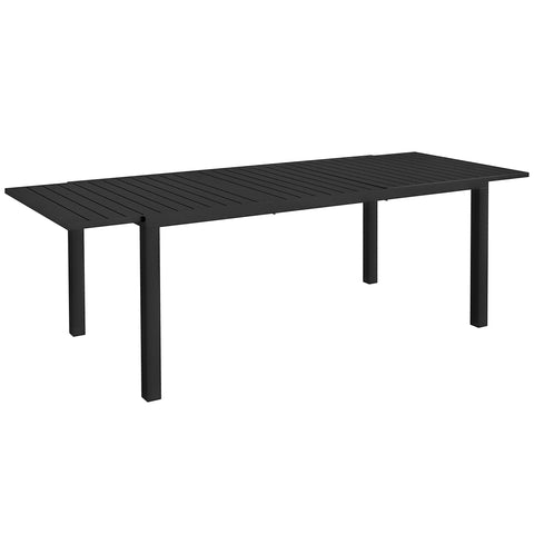 Rootz Extendable Aluminum Garden Table - Outdoor Dining Table - Patio Table - Seats 6-8 - 180/240l x 94b x 73h cm