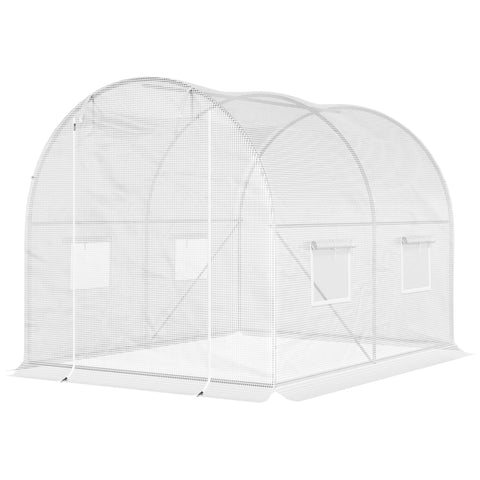 Rootz Garden Polytunnel - Greenhouse - Plant Shelter - Enhanced Crop Yield - 3L x 2W x 1.9H m - Galvanized Steel - HDPE Cover