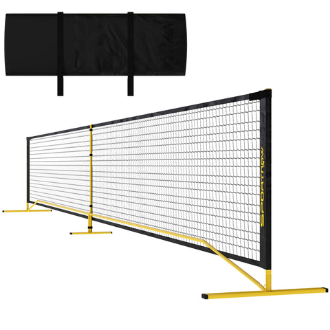 Rootz Pickleball Net Set - Portable - Metal Frame - Stable Network - 670cm x 60cm x 92cm - Includes Carry Bag