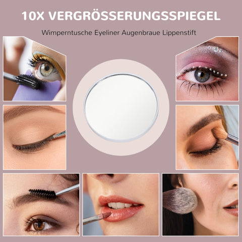 Rootz LED Makeup Mirror - Hollywood Vanity Mirror - Dressing Table Mirror - 12 LED Lamps - Adjustable Brightness - Cell Phone Holder - USB Port - 36.5cm x 45.5cm x 8.5cm