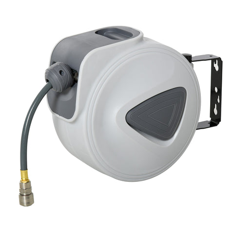 Rootz Automatic Compressed Air Hose Reel - Retractable Hose - Tangle-Free Reel - Enhances Safety - 39cm x 21.2cm x 36.6cm