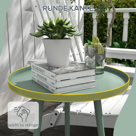 Rootz Steel Side Table - Coffee Table - Garden Table - Weatherproof & Durable - 40 x 40 x 50 cm - Green