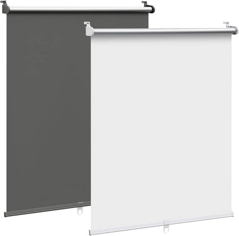 Rootz Indoor Roller Blind - Blackout Blind - Light Blocking Shade - Thermal Insulation - Cordless Design - White - 90x150cm