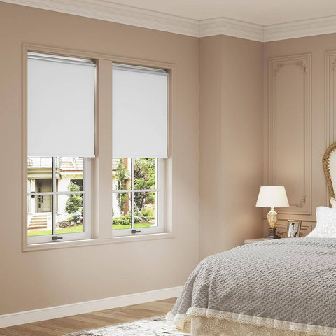 Rootz Indoor Roller Blind - Blackout Blind - Light Blocking Shade - Thermal Insulation - Cordless Design - White - 90x150cm