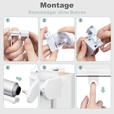 Rootz Indoor Roller Blind - Blackout Blind - Light Blocking Shade - Thermal Insulation - Cordless Design - White - 90x150cm