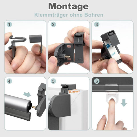 Rootz Thermorollo - Darkening Roller Shade - Sun Blocking Blind - Privacy Ensurer - Grey 60x150cm - Durable Polyester