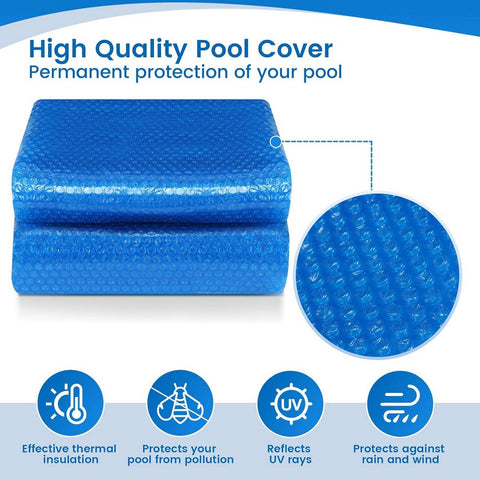 Rootz Solar Pool Cover - Eco-vriendelijke zwembaddeken - UV-bestendige afdekking - Energiebesparend, waterbehoud, vuilbescherming - aangepaste maten beschikbaar
