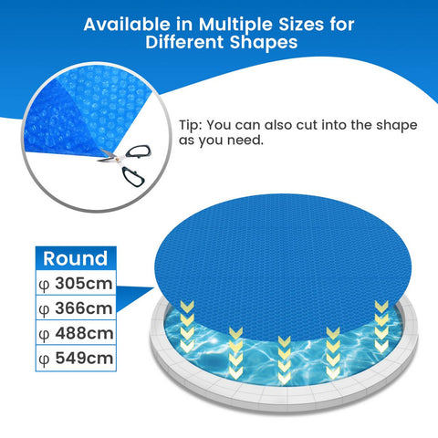 Rootz Solar Pool Cover - Eco-Friendly Pool Blanket - UV-Resistant Cover - Energy-Saving, Water Conservation, Debris Protection - Custom Sizes Available