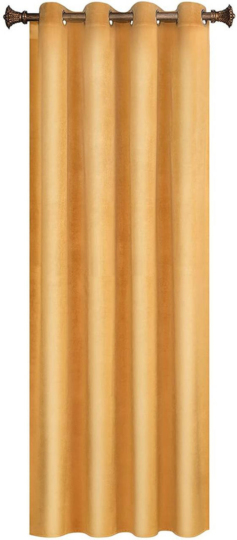 Rootz Mustard Curtain with Eyelets - Drapes - Light Blocking Curtains - Thermal Insulation - 140x270 cm