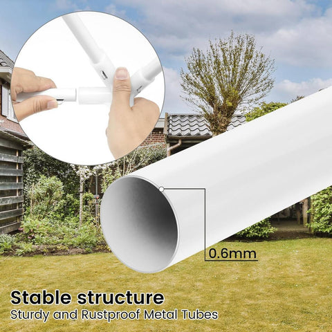 Rootz Outdoor Gazebo - Garden Pavilion - Protective Shelter - UV and Shade Protection - Breathable Mosquito Net - Easy Assembly - 380cm x 250cm x 328cm