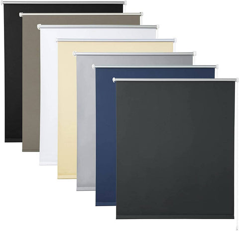 Rootz Darkening Roller Blind - Window Shade - Thermal Blind - Heat Insulation - Black- 120x160cm