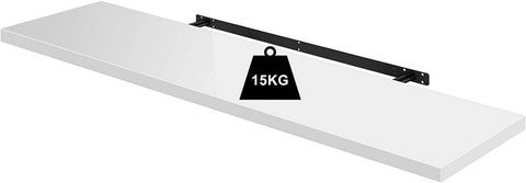 Rootz Set of 3 Wall Shelves - Floating Shelves - Display Ledges - Moisture-Resistant - High Load Capacity - Easy Installation - 120cm x 22.9cm x 3.8cm