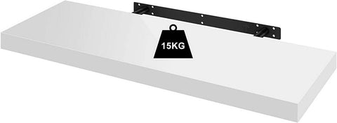 Rootz Set of 3 Wall Shelves - Floating Shelves - Display Ledges - Durable MDF Construction - Moisture Resistant - Easy Installation - 80cm x 22.9cm x 3.8cm